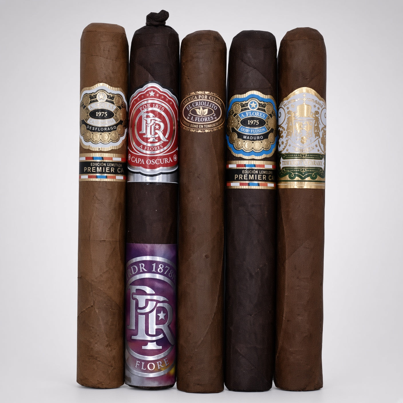 Five cigars from the brand P. R.
