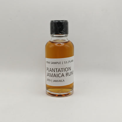 Bottle of Plantation Jamaica Rum on a white background