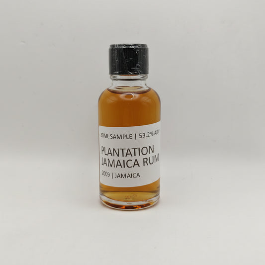 Bottle of Plantation Jamaica Rum on a white background