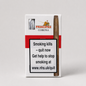 A box of Principes Corona cigars on a light gray background, featuring a white and red design with a prominent smoking health warning label and a brown cigar shown vertically on the right side.