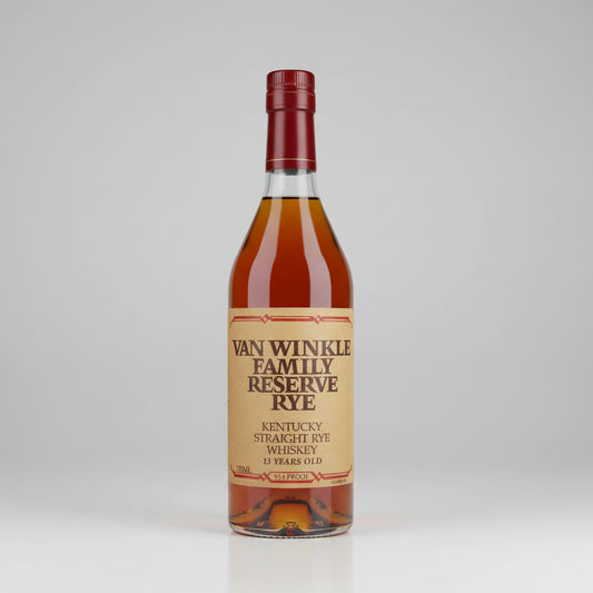 Van Winkle Family Reserve Rye whiskey bottle with label