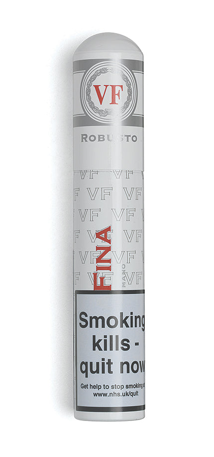 Vape device with 'VF' branding on a white background