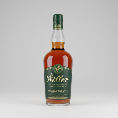 Bottle of Weller Special Reserve bourbon on a white background