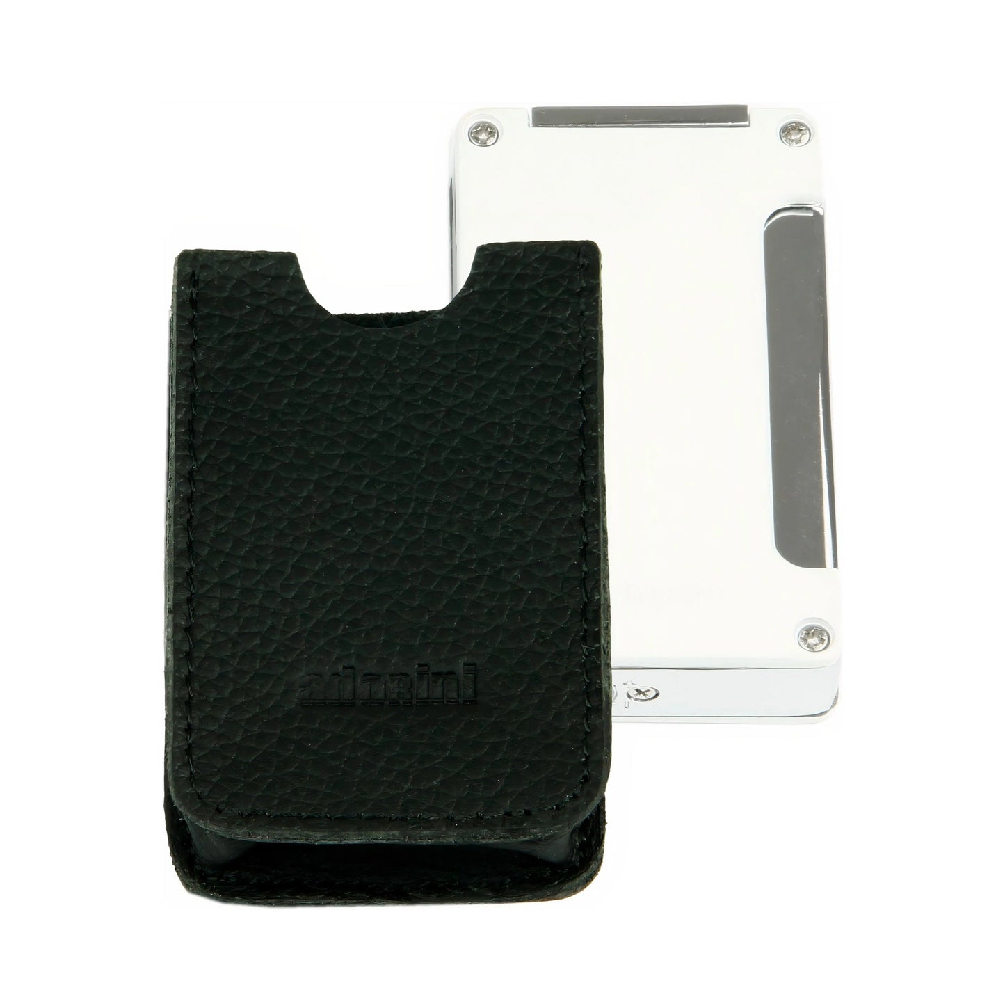 Black lighter case with alighter holder on a white background