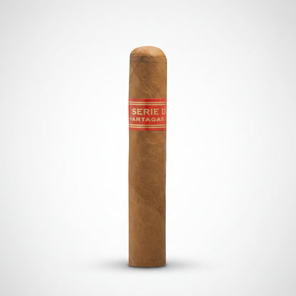Cigar with Partagas label on a white background