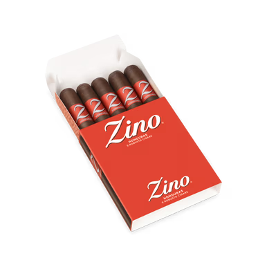 Zino cigars in a ORANGE box on a white background